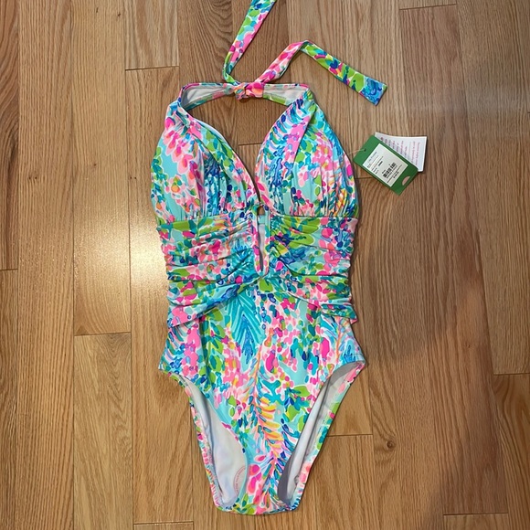 Lanai Halter One Piece Swimsuit - Picture 1 of 3